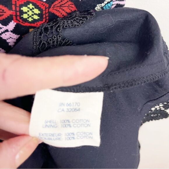 Anthropologie Edme & Esyllte Primula Black Multi Halter Retro Dress Pockets 6 - Picture 4 of 5